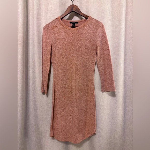 Forever 21 Pink Long Sleeve Sheath Dress - Picture 1 of 4